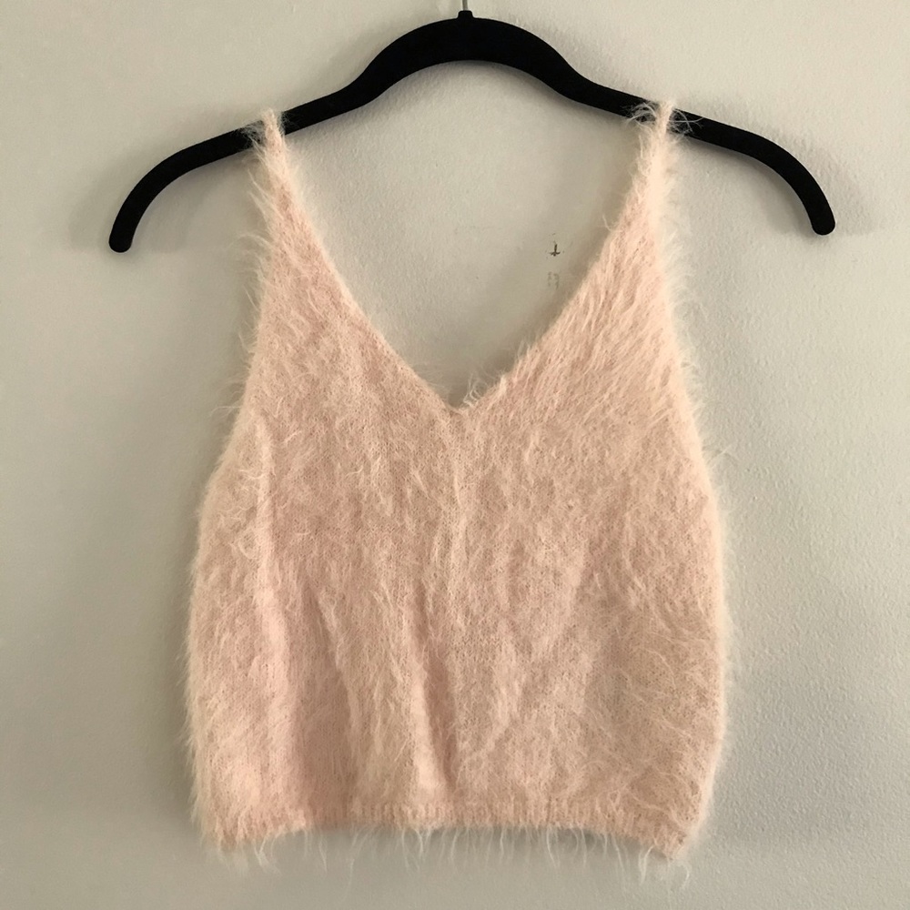 Fuzzy crop top
